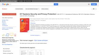 
                            11. ICT Systems Security and Privacy Protection: 29th IFIP TC 11 ...