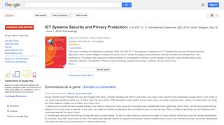 
                            10. ICT Systems Security and Privacy Protection: 31st IFIP TC 11 ... - Resultado de Google Books