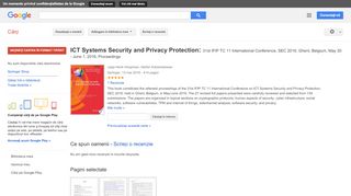
                            11. ICT Systems Security and Privacy Protection: 31st IFIP TC 11 ... - Rezultate Google Books