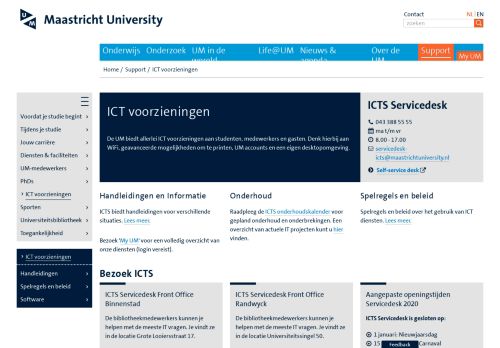 
                            6. ICT voorzieningen - Support - Maastricht University