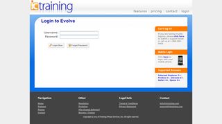 
                            4. ICTraining - Login to Evolve