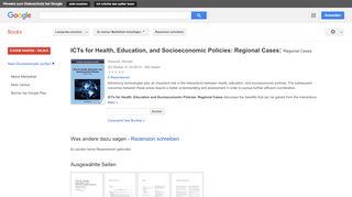 
                            9. ICTs for Health, Education, and Socioeconomic Policies: Regional ...