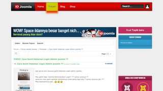 
                            12. ID-Joomla :: Topic: Cara Ganti Halaman Login Admin joomla ?? (1/2)