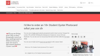 
                            8. I'd like to order a Student Oyster Card - LSE