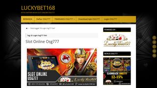 
                            10. ID Login Osg777 Slot | Luckybet168 - Judi Slot OSG777