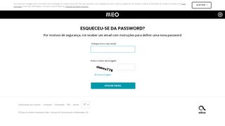 
                            2. ID MEO | Esqueceu-se da password? - Login PT