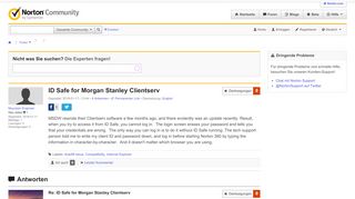 
                            10. ID Safe for Morgan Stanley Clientserv | Norton Community