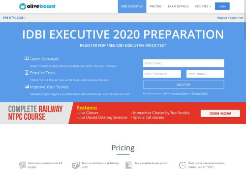 
                            12. IDBI Executive 2019 Online Preparation | Mock Tests | Question ...