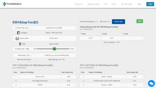 
                            8. IDBI Midcap Fund(D) | FundsIndia