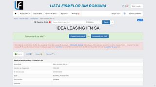 
                            11. IDEA LEASING IFN SA din Sectorul 1 Sos. Bucuresti-ploiesti 19-21 ...