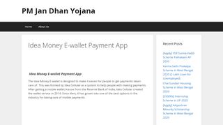 
                            11. Idea Money E-wallet Payment App - PM Jan Dhan Yojana