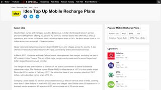 
                            12. Idea Top Up Mobile Recharge Plans - ET Telecom