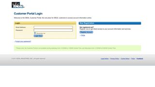 
                            9. IDEAL INDUSTRIES, INC. Customer Portal - Login