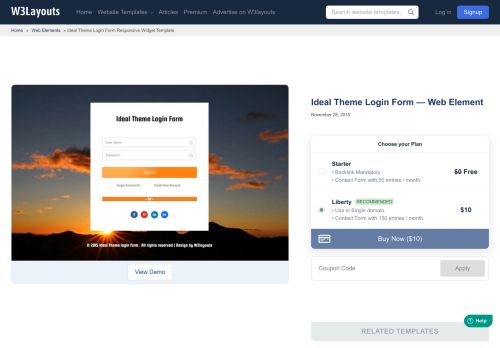
                            1. Ideal Theme Login Form Responsive Widget Template by w3layouts