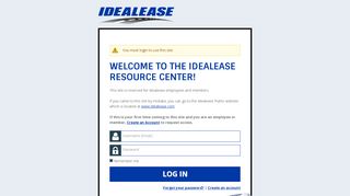 
                            10. Idealease Resource Center: Log in