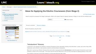 
                            10. Ideas for Applying the Edulinc Courseware (from ... - LearnIT2teach.org