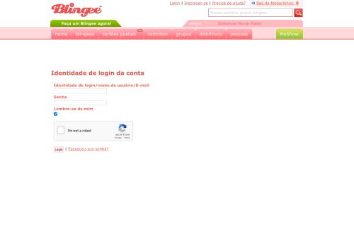 
                            1. Identidade de login da conta | Blingee.com