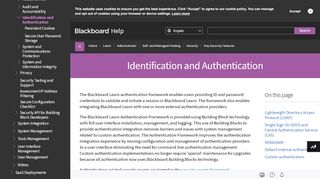 
                            4. Identification and Authentication | Blackboard Help