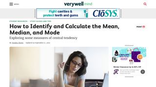 
                            9. Identify and Calculate the Mean, Median, and Mode - Verywell Mind