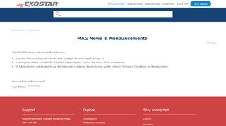 
                            7. Identity and Access Management Platform (MAG) News ... - MyExostar
