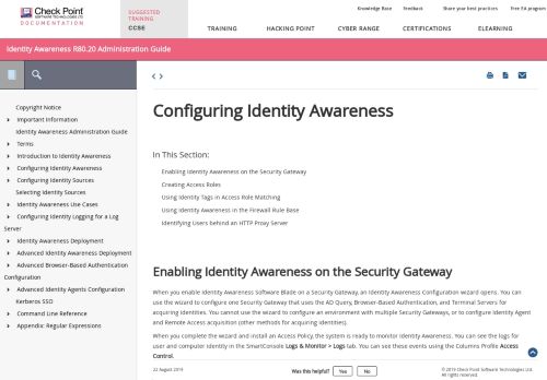 
                            9. Identity Awareness R80.20 Administration Guide - Check Point ...