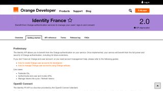 
                            9. Identity France – Getting started – Orange Developer