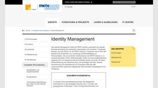 
                            6. Identity Management - RWTH AACHEN UNIVERSITY IT Center ...