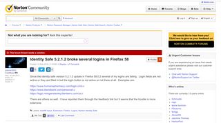 
                            10. Identity Safe 5.2.1.2 broke several logins in Firefox 58 | Norton ...