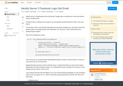 
                            8. Identity Server 3 Facebook Login Get Email - Stack Overflow