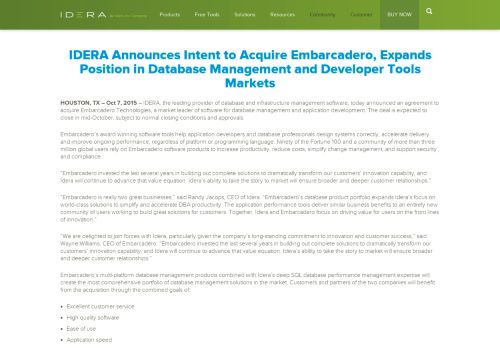 
                            6. Idera Acquire Embarcadero Grows Database Management | Idera