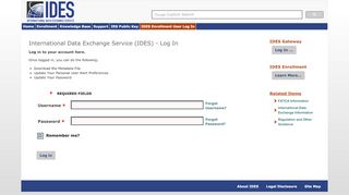 
                            5. IDES: International Data Exchange System Login