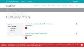 
                            6. IDEXX Learning Center: IDEXX Online Orders