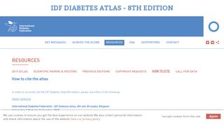 
                            6. IDF diabetes atlas - How to cite