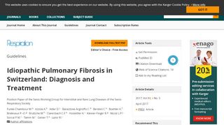 
                            11. Idiopathic Pulmonary Fibrosis in Switzerland: Diagnosis and ...