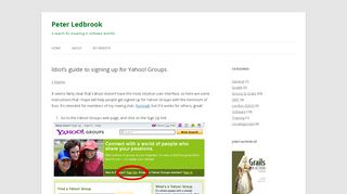 
                            6. Idiot's guide to signing up for Yahoo! Groups | Peter Ledbrook