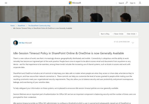 
                            3. Idle-Session Timeout Policy in SharePoint Online & OneDrive is now ...