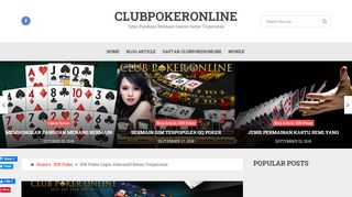 
                            5. IDN Poker Login Alternatif Resmi Terpercaya - Clubpokeronline
