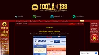 
                            3. Idola188 - Cara Mengubah User & Password Taruhan Bola Sbobet