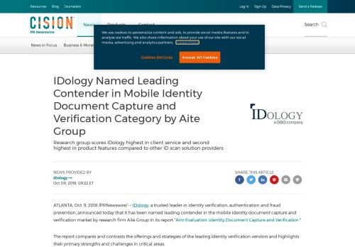 
                            9. IDology Named Leading Contender in Mobile Identity Document ...