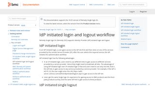 
                            7. IdP initiated login and logout workflow - Documentation for Remedy ...