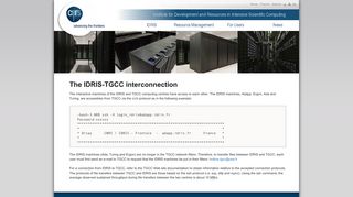 
                            10. IDRIS - The IDRIS-TGCC interconnection