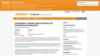 
                            12. Idrottsledare i Sweden Sport Academy för Idrottsskolan Knatteskutt ...