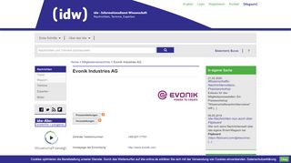 
                            10. idw - Evonik Industries AG