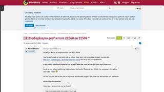 
                            9. [IE] Mediapluspro geeft errors 22560 en 22509 * - Client Software ...