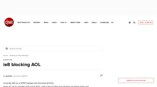 
                            1. ie8 blocking AOL - Forums - CNET