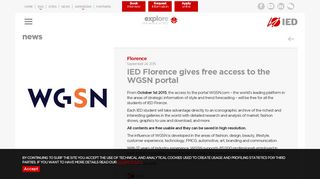 
                            8. IED Florence gives free access to the WGSN portal | IED Istituto ...