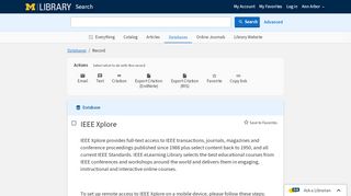 
                            10. IEEE Xplore | U-M Library