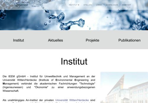 
                            7. IEEM - Institut für Umwelttechnik und Management an der Universität ...