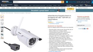 
                            11. ieGeek Macchina Fotografica Esterna di Sorveglianza HD ... - Amazon.it