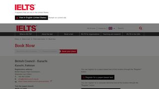 
                            9. IELTS - British Council - Karachi